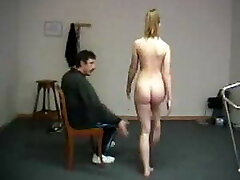 Humiliating naked exercises for teacher spanking shame
