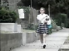 Shy young dame gets fucked by crazy dude on her way to school