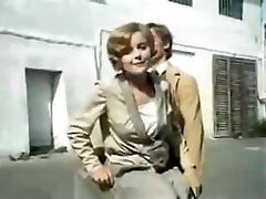 RARE 1980 polish movie spanking scene in milky satin panties