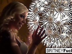 Killer blonde in a retro tease and solo Killer blonde in a retro tease and solo