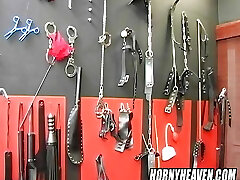 Two school friends are punished by their tutor after class