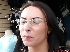 Mom in glasses get a monster black manstick pounding from Blackzilla