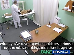 FakeHospital gspot, jego orgazm podczas nerwowych wysoka dziewczyna z naturalnymi dużymi cyckami