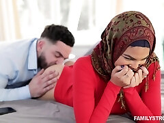 Hot AF hijab girl with big arse Maya Farrell is fucked from behind