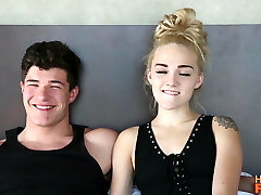 Tiny Blonde Tatted Teen CAN Poke! Takes on Italian Big Pipe