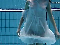 Andrejka demonstrating sexy figure in artistic underwater photoshoot
