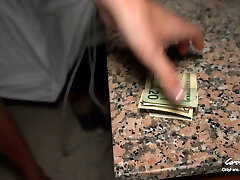 18yo Stripper fucked for the First Time without Condom for little cash