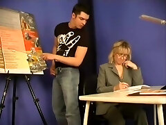 Russian Mature Sex With Her Young Guy At Class