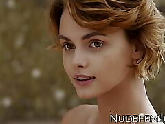 Gorgeous sandy-haired teases with her natural tits and soft pussy Gorgeous sandy-haired teases with her natural tits and soft pussy