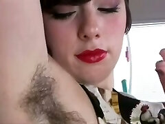 Wooly underarms and bushy pussy of my thick girl look awesome