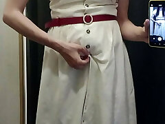 Furry pussy in department store. Furry pussy in department store.