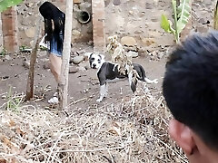 MY BIGTITS NEIGHBOR WAS WATERING PLANTS AND I Ravage HER OUTDOORS
