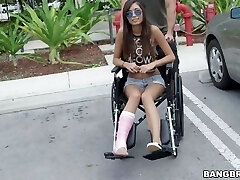 BANGBROS - Petite Handicapped Babe Kimberly Costa Gets Pulverized On Bang Bus