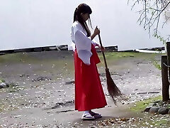 Your Complicated of Lil' Tits is a Must-See for Many Men! The Slutty, Brown-Haired Shrine Maiden Loves to Beg for a Fuck!