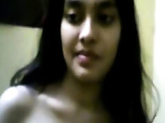 sexy bengali colg girl displays her tits