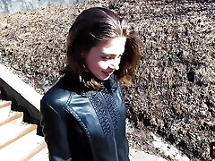 Very Risky Nubile Games Deep Throat in a Public Place and Flashing Tits