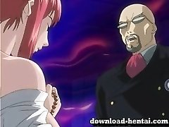 Tied busty hentai babe gets rigid pound