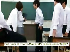 Akiho Yoshizawa innocent Asian teacher does blowjob