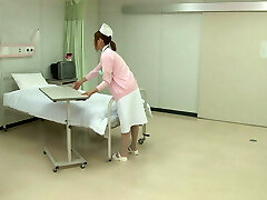 Hot Japanese Nurse gets banged at medical center bed by a nasty patient!