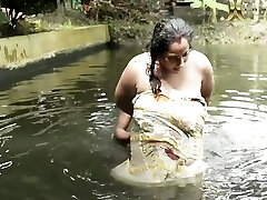 Dirty Big Orbs Bhabi Tub In Pond With Handsome Deborji (outdoor)
