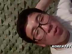 Korean nerds have fun at apartment salon with nasty Korean babes