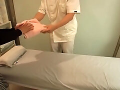 Skinny Japanese broad plowed in spy cam massage video