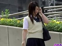 Hot Jap schoolgirls losing their trousers to sharking