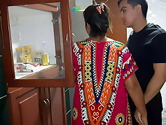 My stepmom gives me a deep throat in the kitchen My stepmom gives me a deep throat in the kitchen