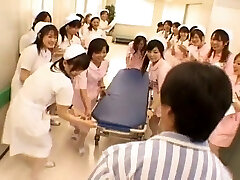 Asian nurses in a warm gangbang