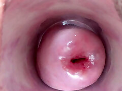Cervix pummeling playing inserting a japanese vibrator