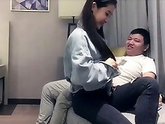 Chinese bombshell hot slut having sex in hotel blowjob