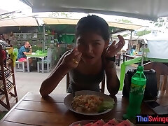 Real amateur Thai teen cutie pulverized after lunch by her temporary boyfriend