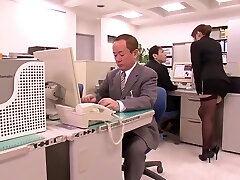 Asian Office Slut With Huge Natural Funbags Fucks Office