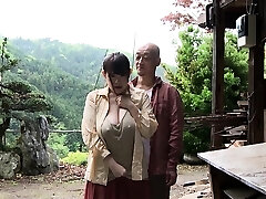 Old man takes advantage of a big Tit Japanese woman