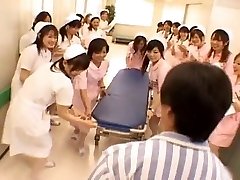 Asian nurses in a warm gangbang