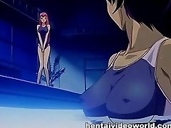 Große Brüste hentai Film mit lesbo Spaß in der Lache
