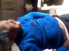 Very Old Chinese Granny Displaying Tits n Pussy