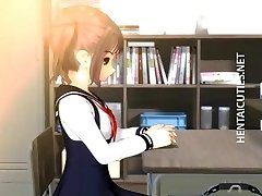 Slutty 3D hentai schoolgirl gets شکاف شمردن