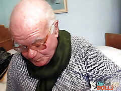 Beautiful caregiver Sarah Star pummeled by cunning old grandpa Mireck