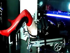 Gagged Rubber Slave Gets Fucked