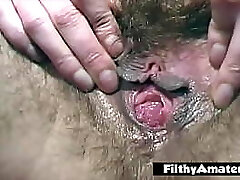 Girl/girl pissing hairy pussies
