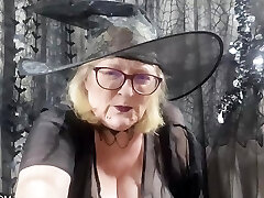 Wicked Mature Witch with huge tits and a schlong hungry vulva