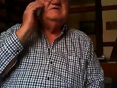 gandpa demonstrate on webcam