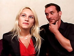 Sexy blonde slut from France getting her asshole stretched