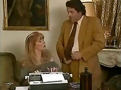 Hottie office secretary Babette gets pounded by her bosses and her friend