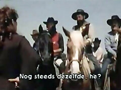 Neat nymph in white lingerie gets doggyfucked in the desert by cowboy