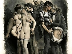 Vintage retro classical hardcore screwing and oral hardcore sex perversions