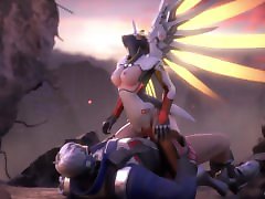[LOOPED 5 MINS] - Mercy riding Soldier76 - Animation by Ellowas - Overwatch