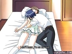 Hentai teenager gets tittyfucked and vagina pumped