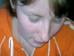 Sloppy blowjob from my ugly wife